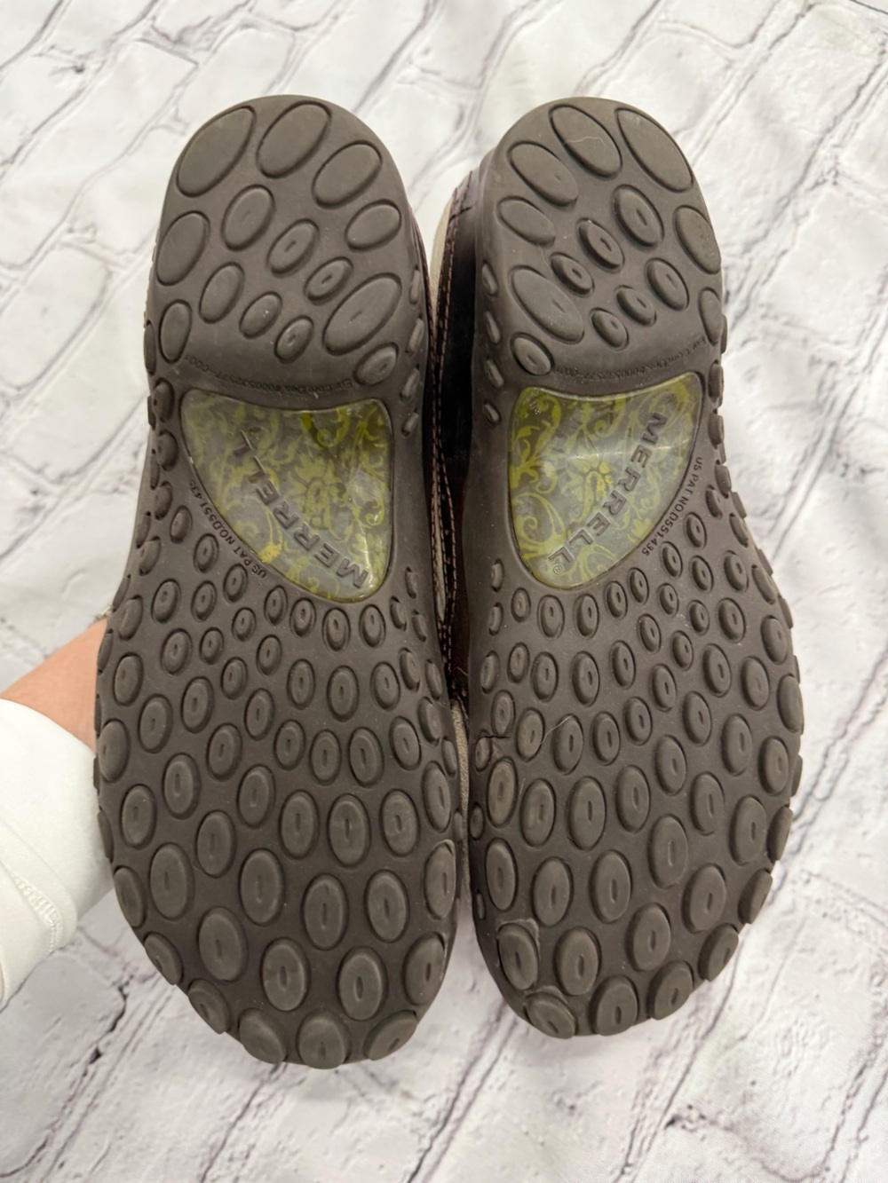Merrell Plaza Bandeau Dark Taupe Mary Jean Shoes Size 9.5 Women’s GorpCore Wedge - Picture 6 of 15